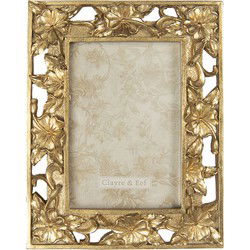Clayre & Eef Fotolijst Goudkleurig Kunststof Bloemen