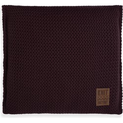 Knit Factory Maxx Sierkussen - Aubergine - 50x50 cm - Inclusief kussenvulling
