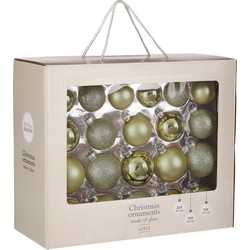 House of Seasons Kerstballen Set - 42 Stuks - Ø7 cm - Glas - Lichtgroen