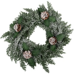 Clayre & Eef Kerstkrans Ø 40 cm Groen Kunststof