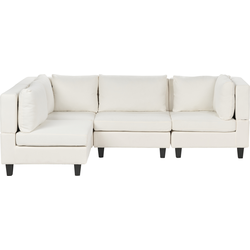Beliani UNSTAD - Modulaire Sofa-Wit-Polyester