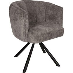 PTMD Eetkamerstoel Como - 63x66x80 cm - Steen - Grijs