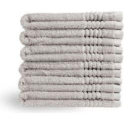 PHLOX Gastendoek Set 30x50 cm - 6 stuks - 600 g/m2 Zacht Katoen - Supreme Collectie - Room Lichtgrijs