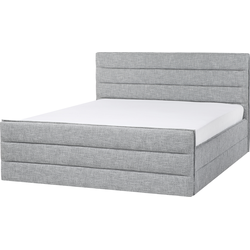 VALBONNE  - Tweepersoonsbed - Lichtgrijs - 180 x 200 cm - Polyester