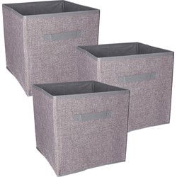 Storage solutions Kast opberg/opruim mand - 3x - grijs - Opbergmanden