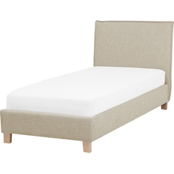 SENNEZ - Eenpersoonsbed - Beige - 90 x 200 cm - Polyester