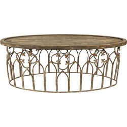 Clayre & Eef Salontafel Beige Bruin IJzer