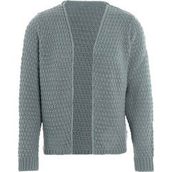 Knit Factory Becky Kort Gebreid Vest - Stone Green - 36/38