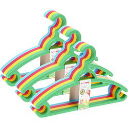 Storage Solutions kledinghangers kids - 24x - kunststof - multicolor - Kledinghangers