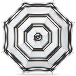 Parasol - zwart/wit - gestreept - D180 cm - UV-bescherming - Parasols