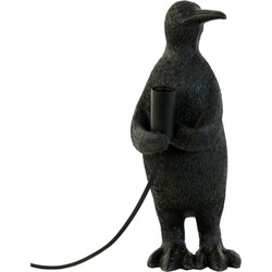 Tafellamp Penguin - Zwart - 16x13x34cm