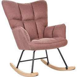 Beliani OULU - Schommelfauteuil-Roze-Polyester