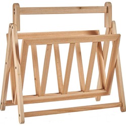 Lectuurbak/rek voor naast bank/stoel van hout 36,5 x 30 x 37,5 cm - Opbergmanden