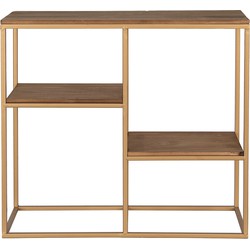Clayre & Eef Wandrek Goudkleurig Bruin Hout