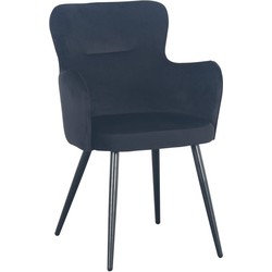 Pole to Pole - Wing Chair - Velvet - Black