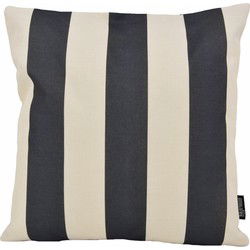 Ela Stripe Zwart | 45 x 45 cm | Kussenhoes | Katoen/Linnen