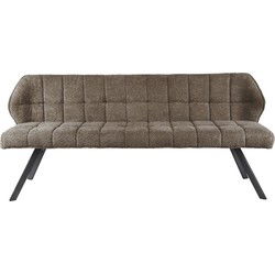 Eetkamerbank 2,5-Zits - Bouclé Taupe - 180x59x84cm - Raster