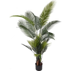 Bellatio flowers & plants Kunst palmboom - in pot - 160 cm - kunstplant - voor binnen - Kunstplanten