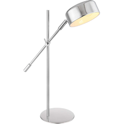 Chromen metalen tafellamp | 42 x 16 x 50 cm | Modern | Bureaulamp | Woonkamer