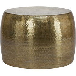 WOMO-DESIGN salontafel, Ø 53x41 cm, goud, gemaakt van gehamerd aluminium legering