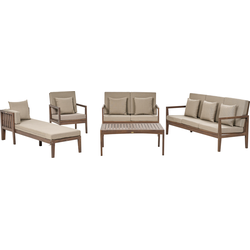 PATAJA - Loungeset - Donkere houtkleur - Acaciahout