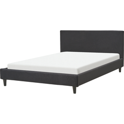 Beliani FITOU - Tweepersoonsbed-Zwart-Polyester