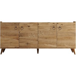 Buffet 4 deuren decoratie grenen atlantisch - L180 cm