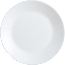 12x Dessertbordjes wit glas 18 cm - Gebaksborden