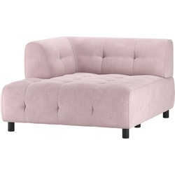 WOOOD Louis 1,5-Zits Chaise Longue - Polyester - Mauve - 73x122x140