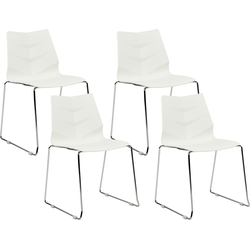 HARTLEY - Eetkamerstoel set van 4 - Wit - Plastic
