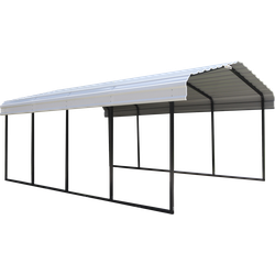 ShelterLogic® Carport Napels - Overkapping Metaal - 600x370x260 cm - wit/zwart