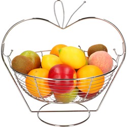 Fruitschaal/fruitmand appel hangend metaal 35 x 29 x 33 cm - Fruitschalen