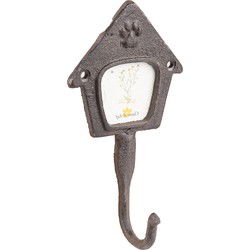 Clayre & Eef Wandhaak Hondenhok 9x5x18 cm Bruin Ijzer Kapstok