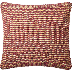 Rood jute vloerkussen 60x60