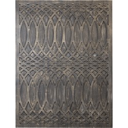 PTMD Osher Grey MDF wavy carved wallpanel rough S