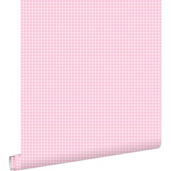 ESTAhome behang fijne stippen licht roze - 53 cm x 10,05 m - 115705