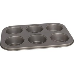 Muffins en cupcakes bakken bakvorm/bakblik 26 x 18 cm - voor 6x stuks - Muffinvormen / cupcakevormen