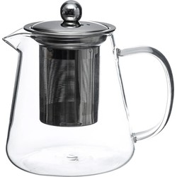 Secret de Gourmet - Theepot - glas/rvs - met filter - 800 ml - Theepotten