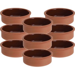 Tapas schaaltjes 500 ml - 12x - terracotta - 12 x 4 cm - Hapjes - Snack en tapasschalen