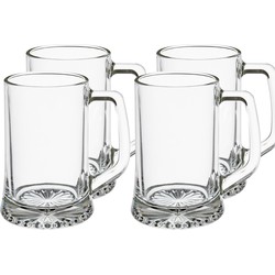 Set van 20x stuks bierglazen/bierpullen transparant 320 ml - 9 x 12 cm - Bierglazen