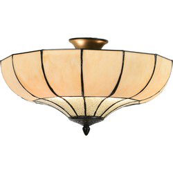 Lumilamp Plafondlamp Tiffany Beige Metaal