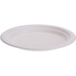 Bio afbreekbare gerecyclede feestbordjes - 17 cm - 24x stuks - wegwerp - Bordjes