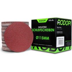 Rodopi® 100x Mix Schuurpapier 115 mm - zonder perforatie Excentrisch Schuurmachine