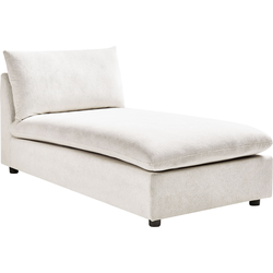 Beliani VIZILLE - Chaise longue-Wit-Polyester