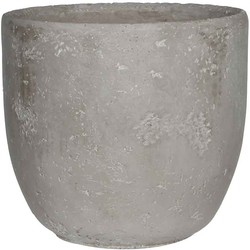 Mica Decorations jimmy ronde bloempot lichtgrijs maat in cm: 18 x 19