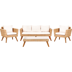 VITTORIA XL - Loungeset voor 5 - Gebroken wit - PE rotan