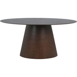 House Nordic Eettafel Bolton Walnoot Ovaal 90x160x75cm