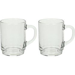 Duralex Theeglazen Versailles - 12x stuks - glas - 260 ml - Koffie- en theeglazen