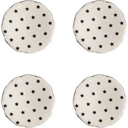 Clayre & Eef Deurknop Set van 4 Beige Keramiek Sterren