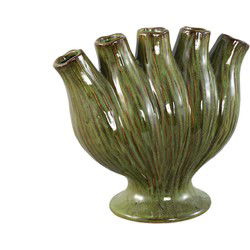 PTMD Vaas Gylian - 33x17x30 cm - Keramiek - Groen